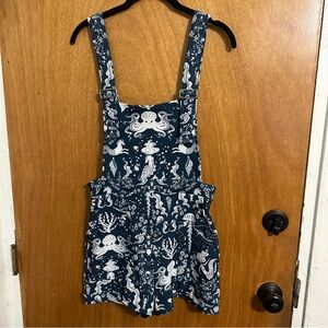 Blackmilk Size Small Siren’s Call Short Overalls Mermaid Octopus Marine Seahorse